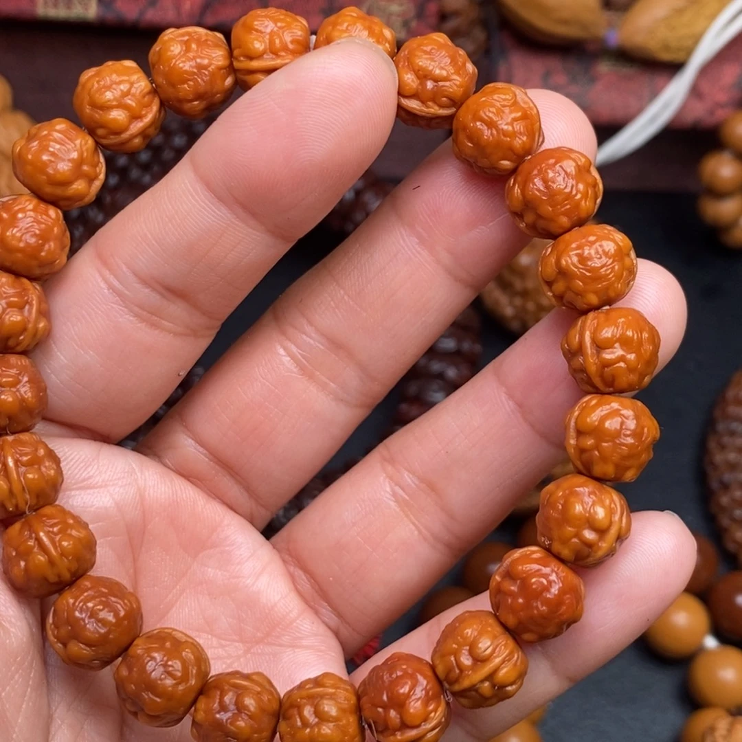 吊坠猴头核桃橄榄核雕刻手串