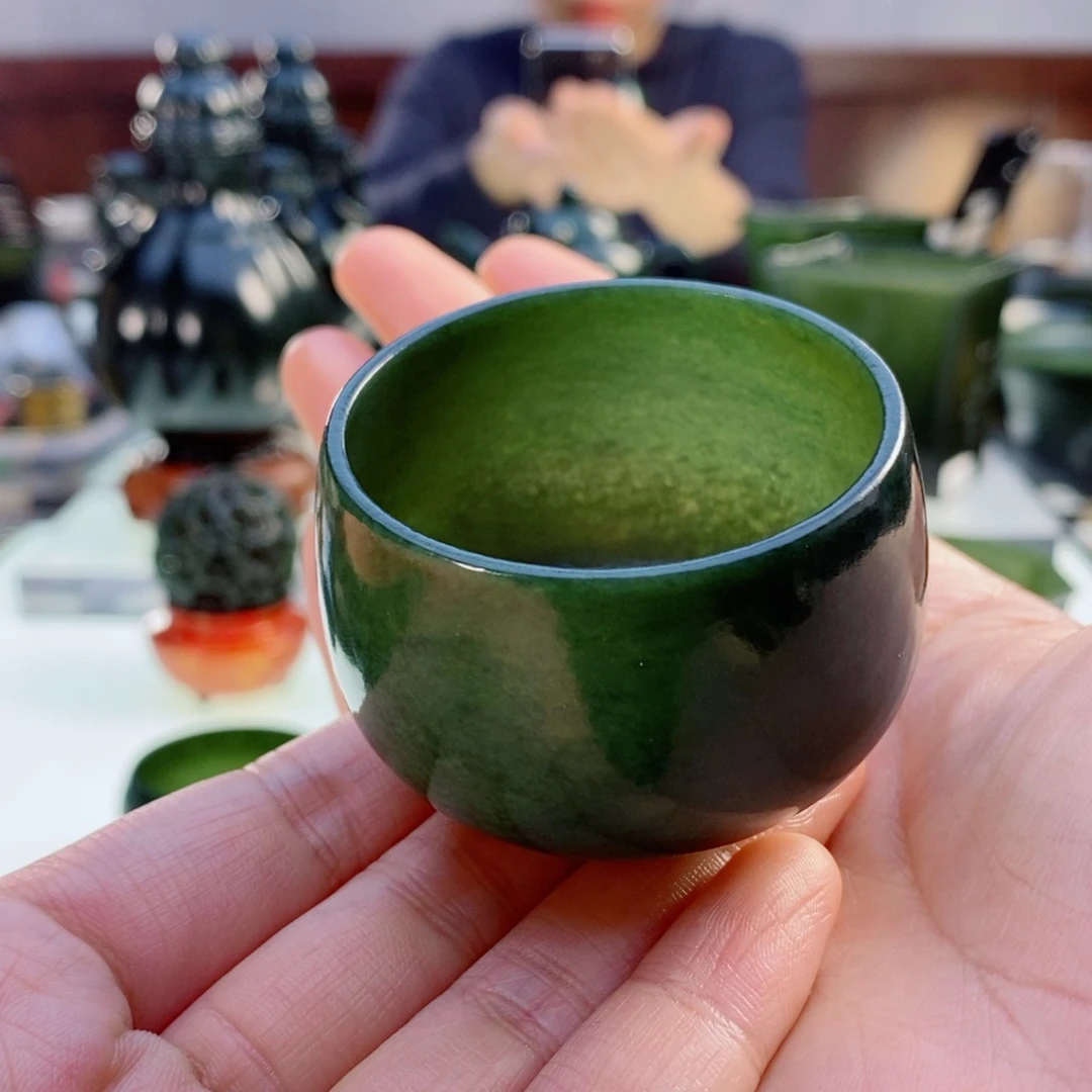 和田玉（青玉）挂件未镶嵌微瑕