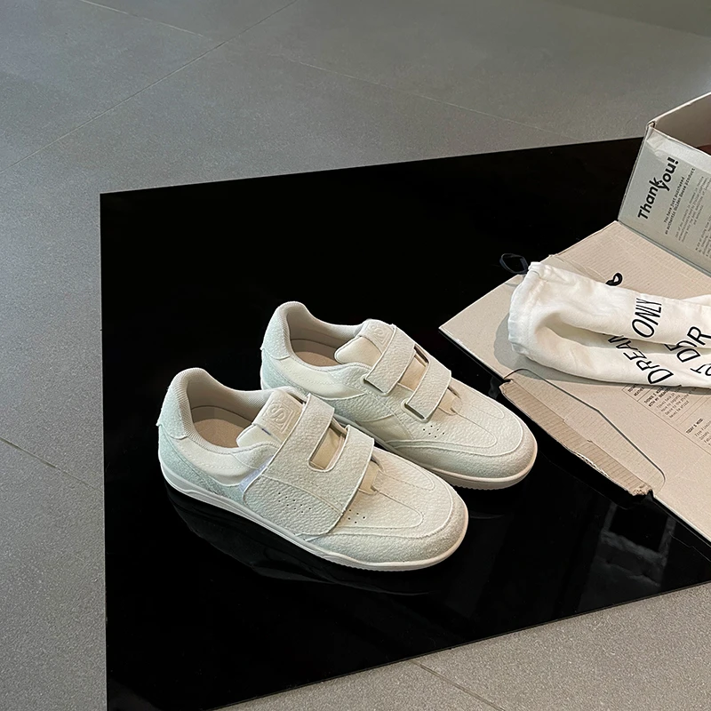 魔术贴厚底德训鞋女2025新款复古运动休闲鞋平底板鞋CQ-W23061