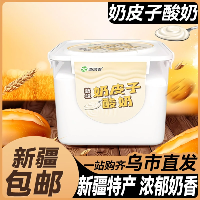 新疆包邮特产西域春奶皮子儿童营养酸奶桶装冰淇淋益生菌风味牛奶