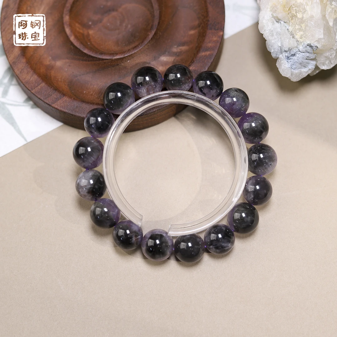 【银河之眼】高品天眼紫极光天然水晶手串破煞-多样性发其一-JG105