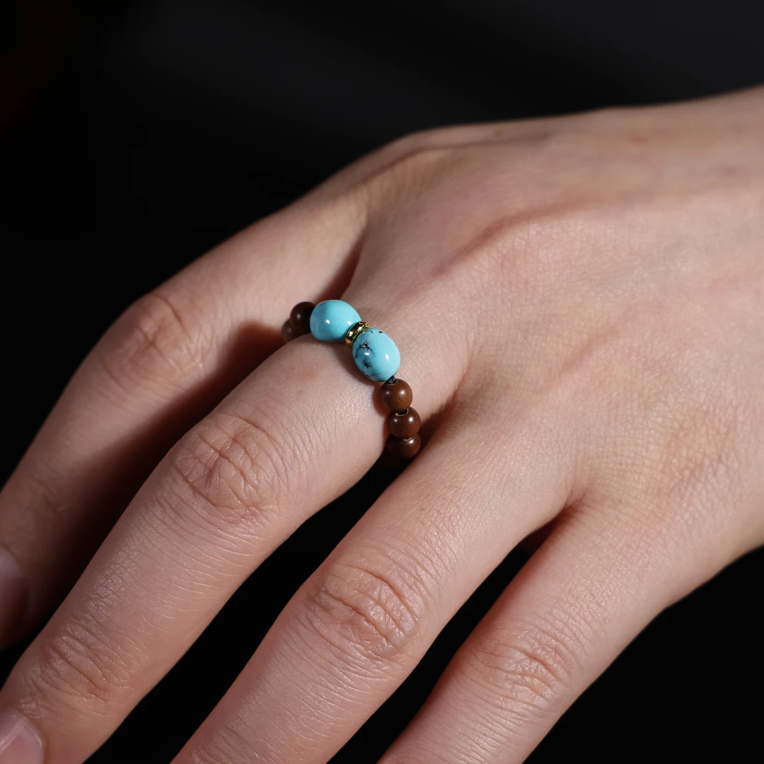 非金属木质戒指 【汪汪定制】（小绿豆）指环