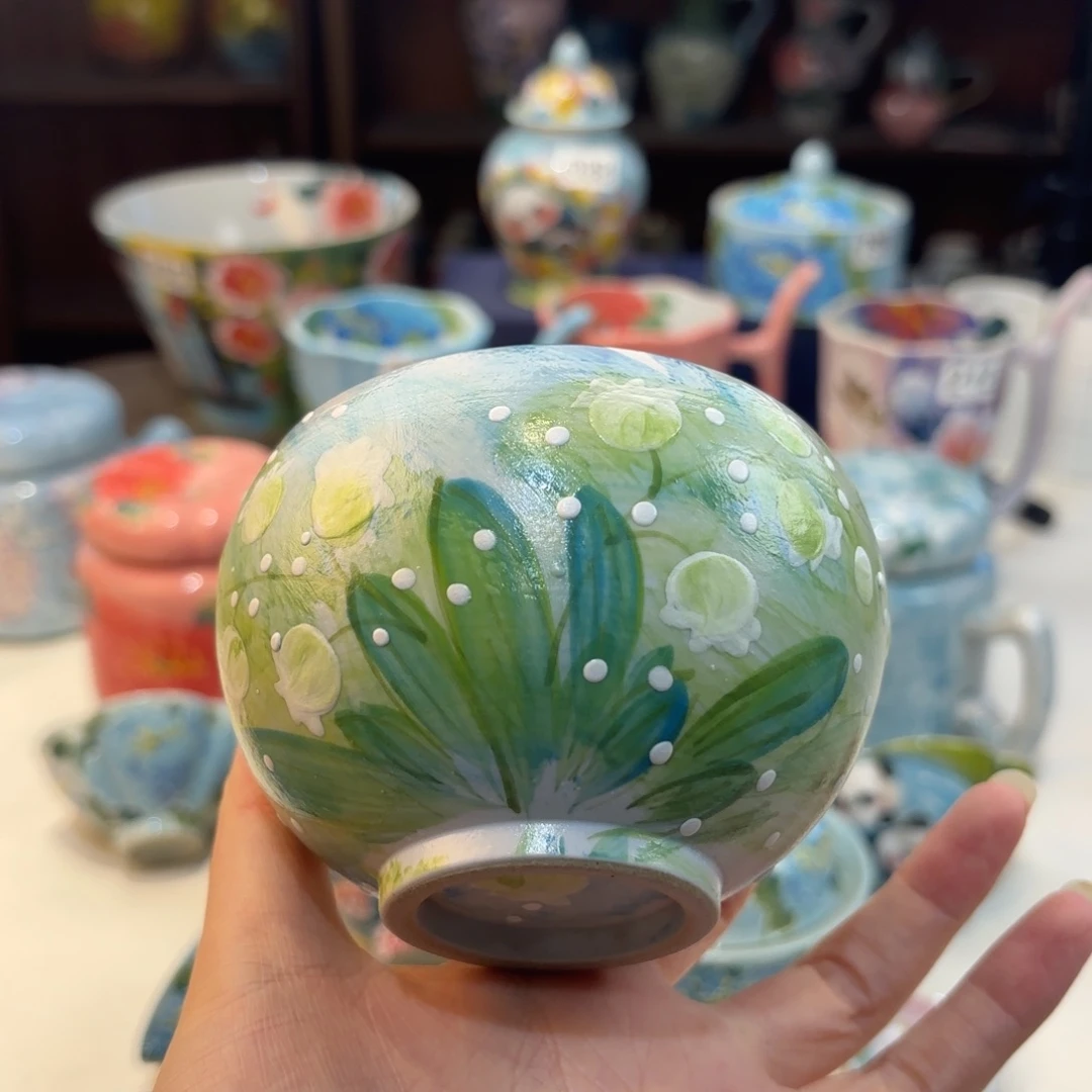 景德镇手绘高温釉下彩陶瓷茶具