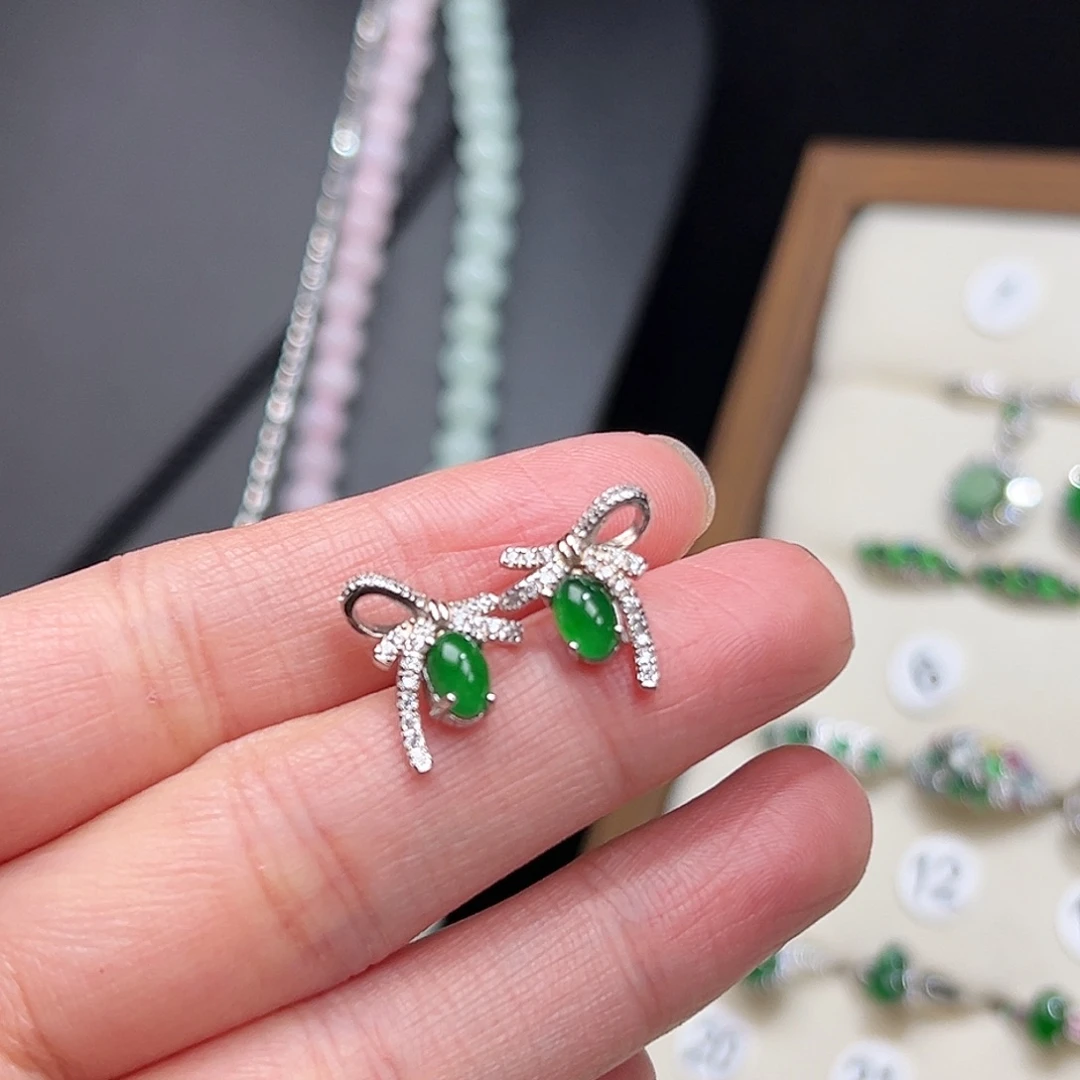 翡翠银S925镶嵌戒指17