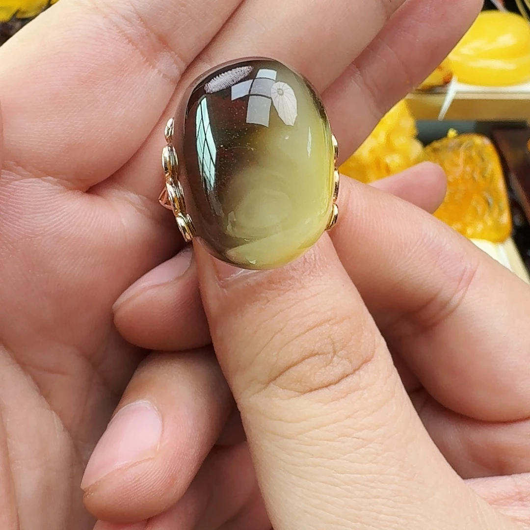 蜜蜡颈饰银S925镶嵌假一赔十00