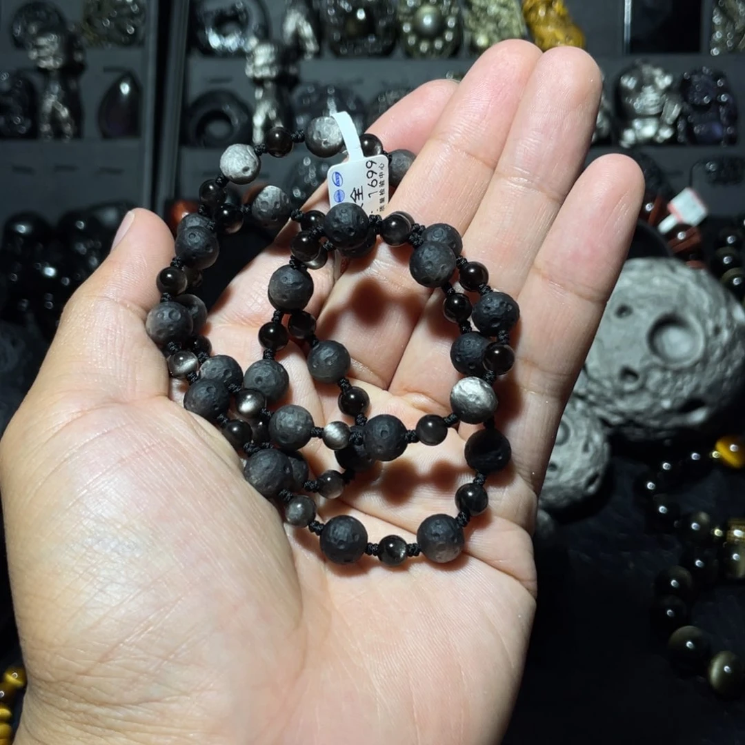 未镶嵌黑曜岩珠宝奇石星*-