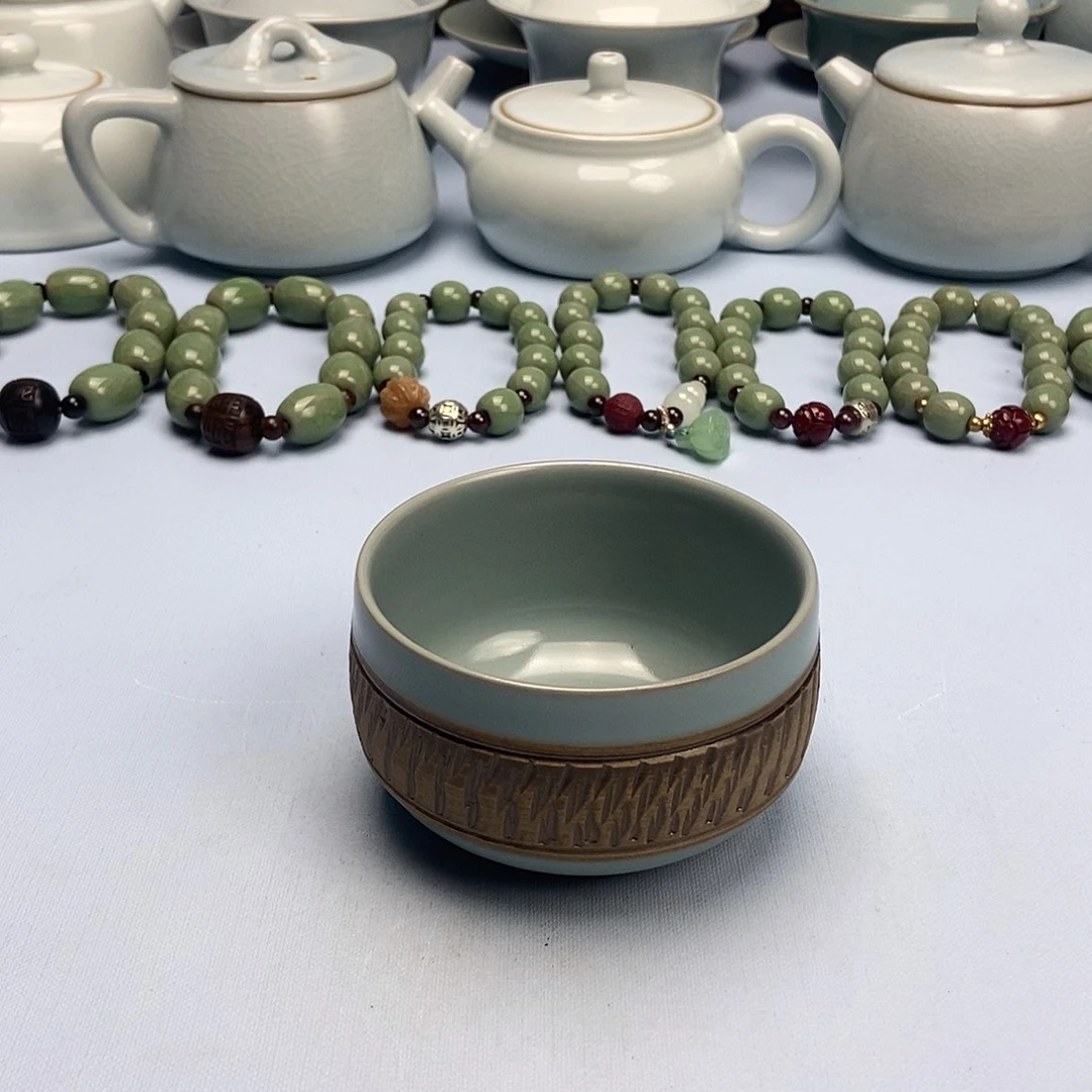 杯微微瑕仿古釉腰缠万贯禅定原矿原釉原产地