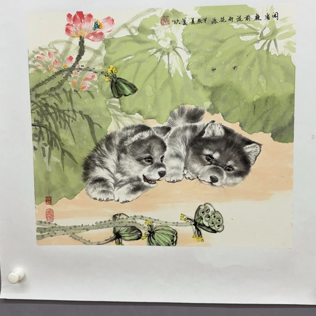 国画艺术家真人手绘