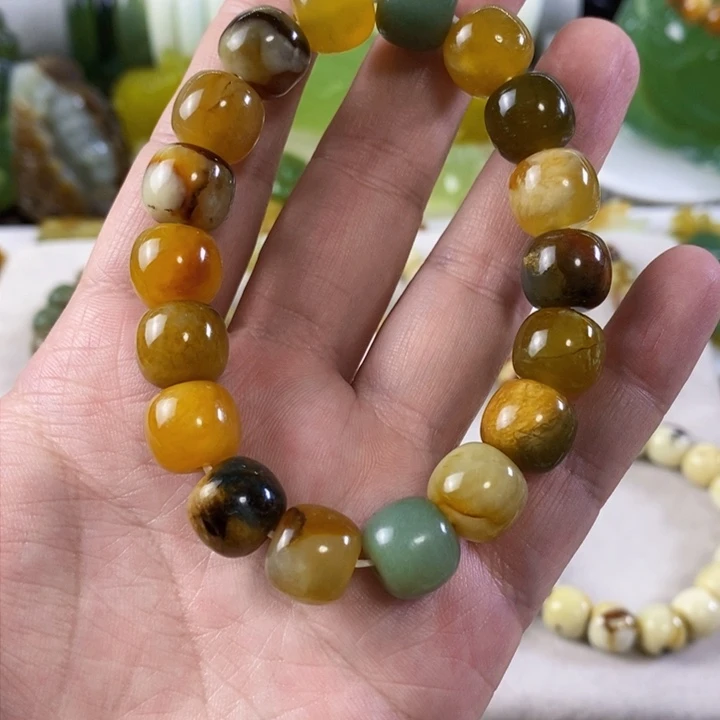 未镶嵌岫玉手串手链芹
