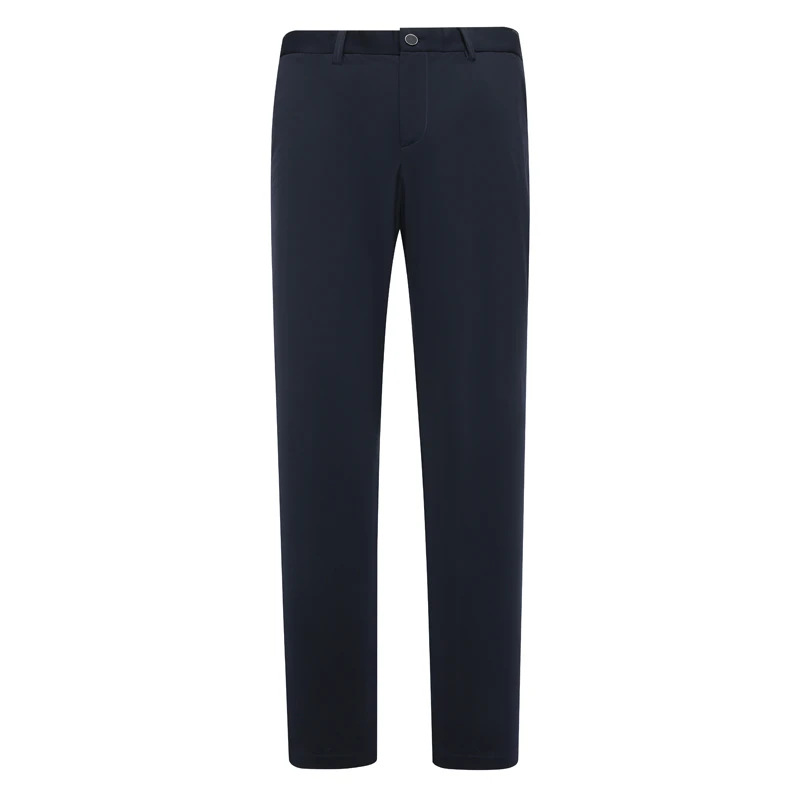 J1553鸟春夏男薄款式休闲裤 中腰修身商务休闲长裤 深蓝弹力