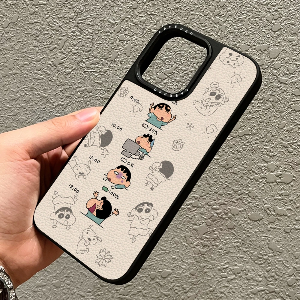 大孔小新适用苹果16ProMax手机壳iPhone华为OPPO小米vivo贴皮套