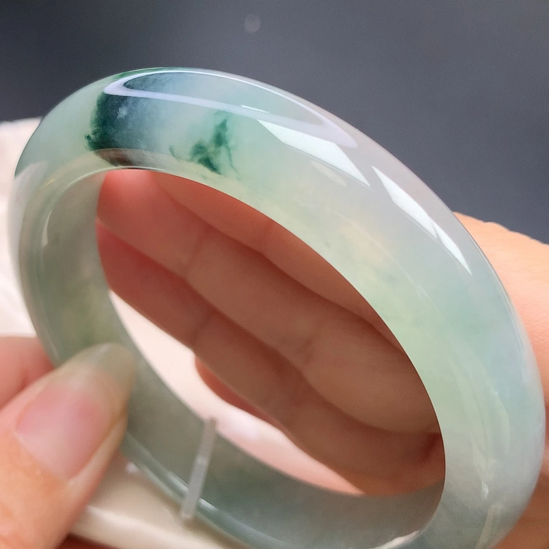 翡翠未镶嵌手镯58.3圈口