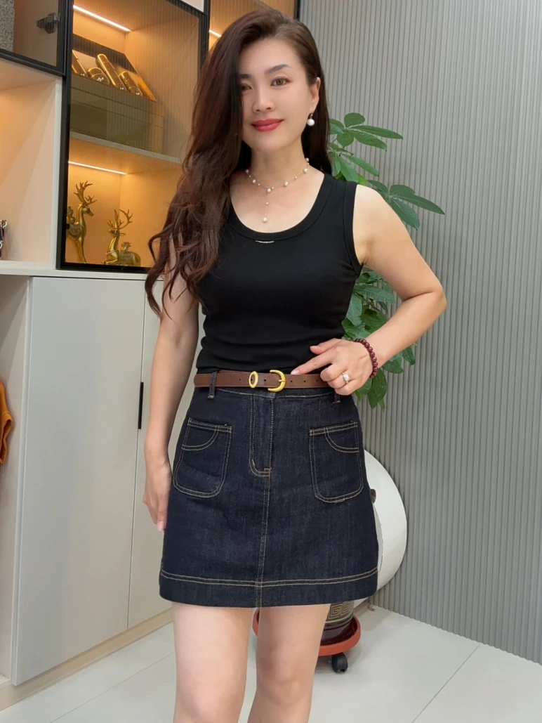 13-洋气时尚短款A字牛仔短裙