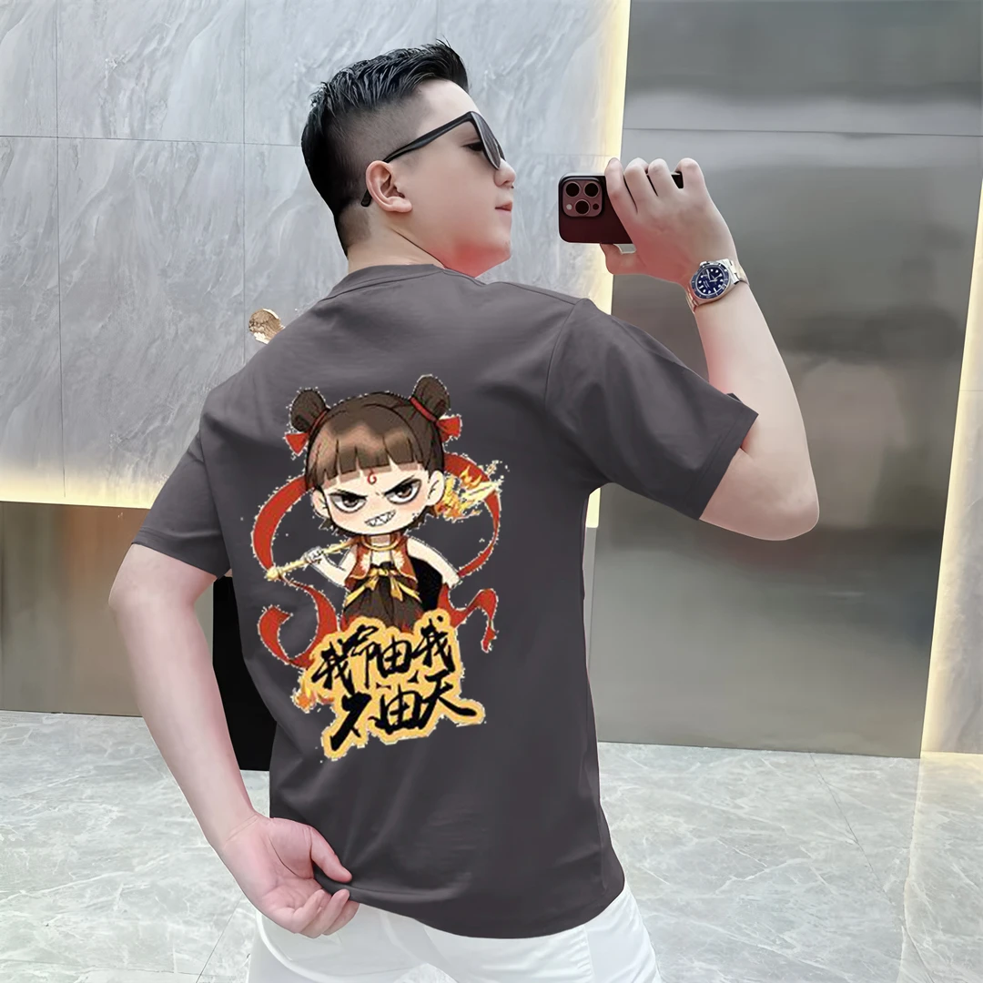 新款短袖男装上衣圆领T恤男士常规免烫夏季百搭潮流T恤品男装2530