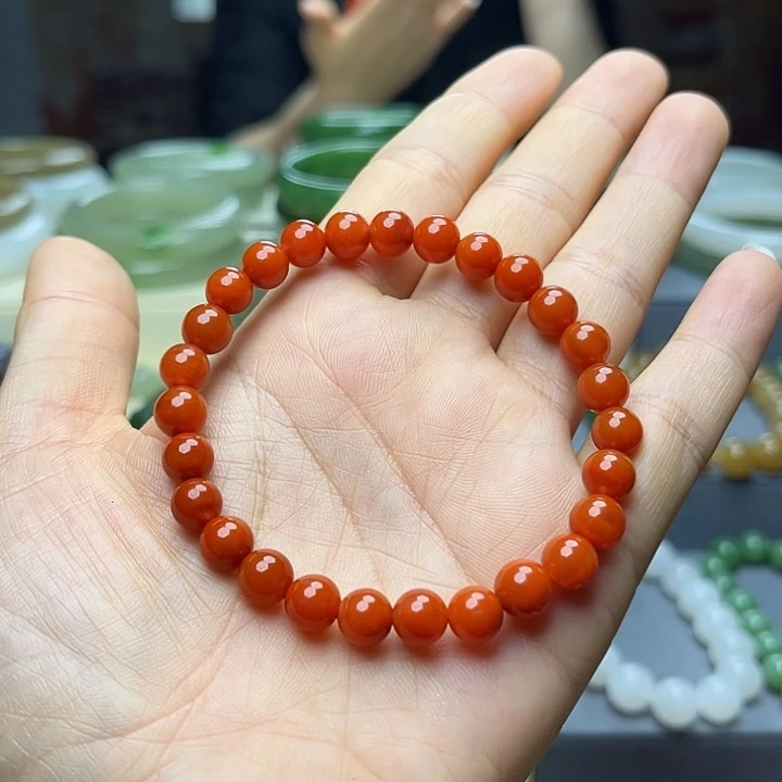 南红玛瑙手链未镶嵌