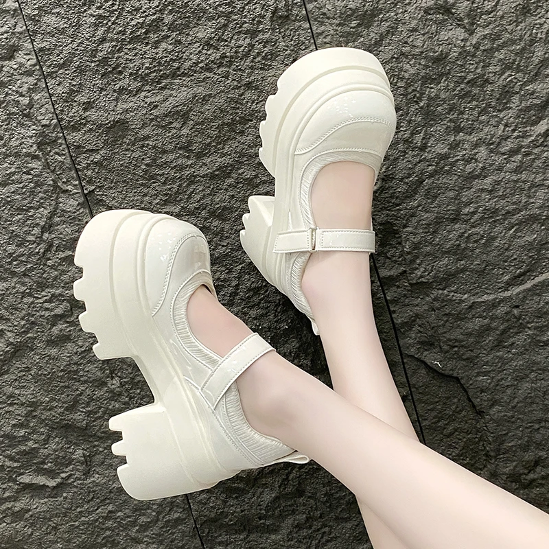 10cm厚底乐福鞋女2025年春季新款小个子增高小皮鞋玛丽珍女单鞋夏