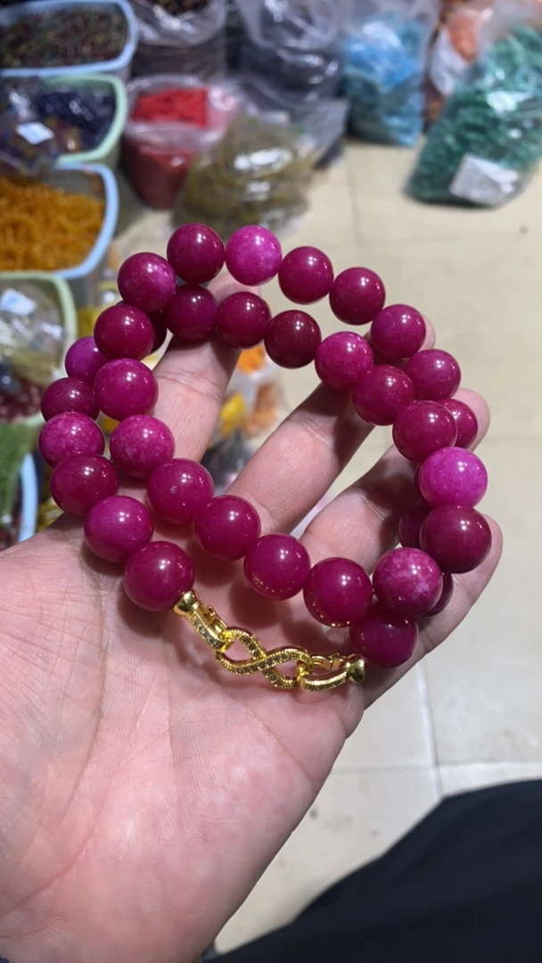 B726  卡14 老料玫红妈妈链