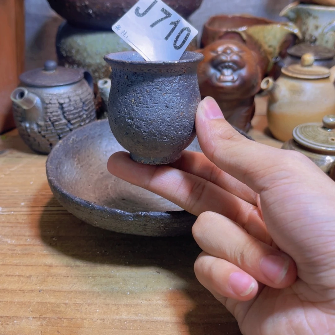 纯手工制作工艺（柴烧）裸烧纯手工制作柴烧杯710