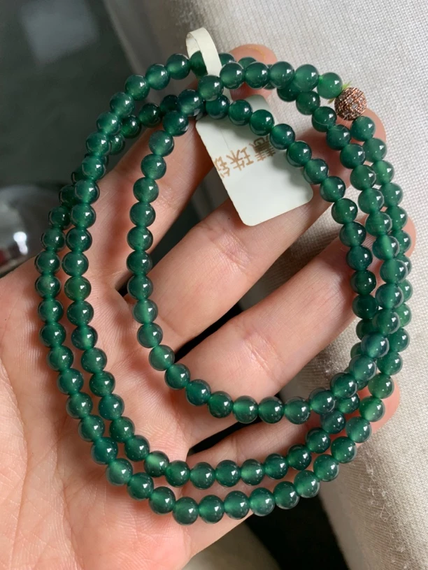 天然翡翠糯冰种项链