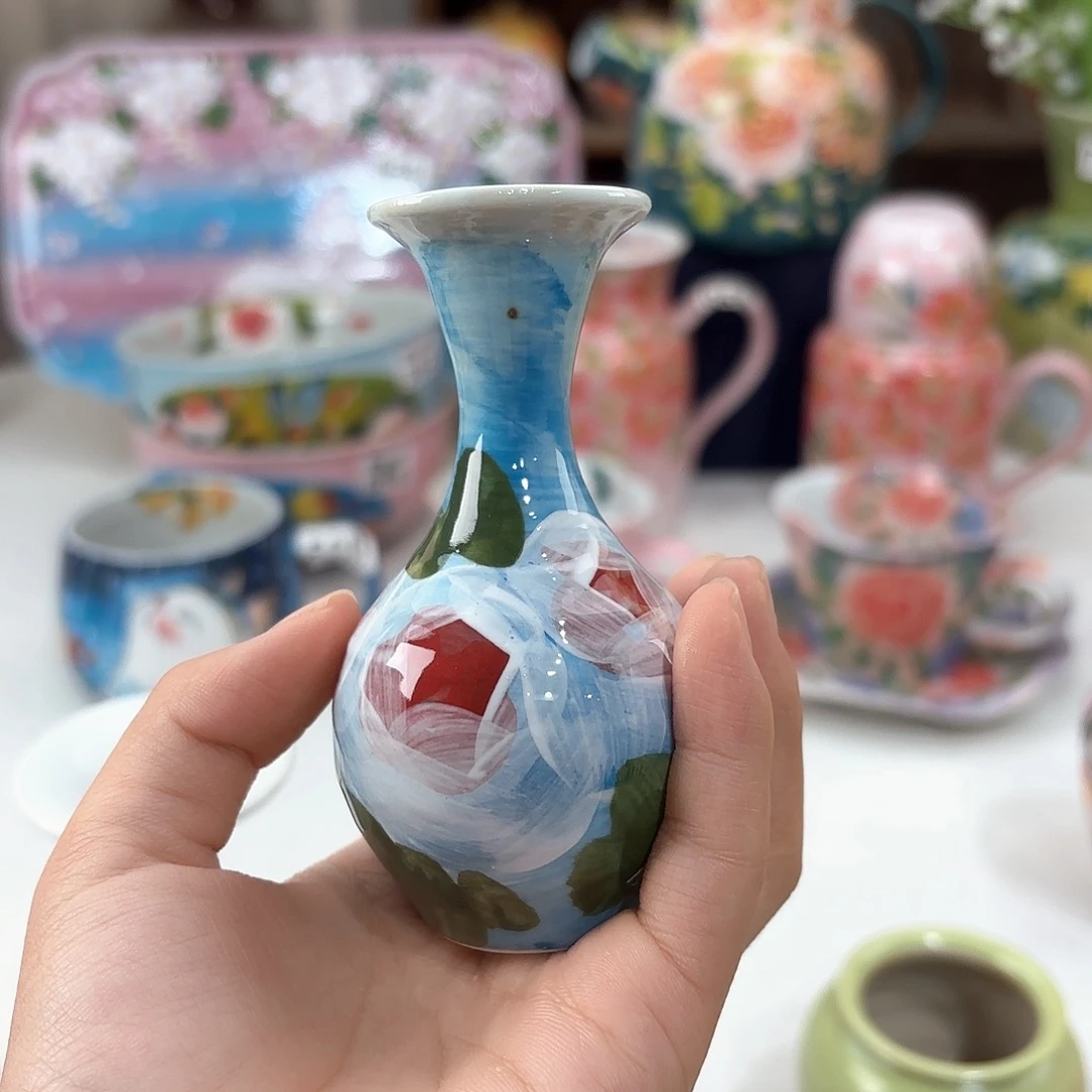 景德镇手绘高温釉下彩陶瓷茶具