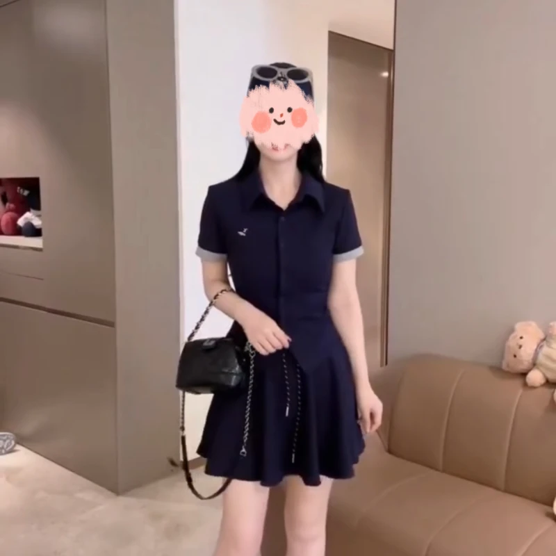 2025运动风极简风意式时尚套装女装短袖裙子洋气百搭翻领