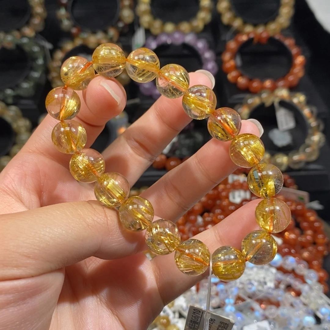 发晶未镶嵌手链T198# 11.2mm