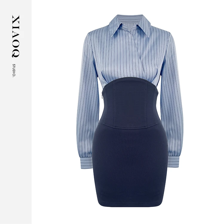 【小Q家】12505气质御姐职场衬衫超高腰半裙套装T