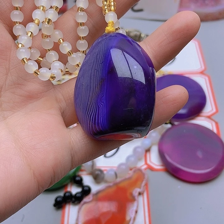 【闪购商品】玛瑙/玉髓珠宝半成品未镶嵌姑**外