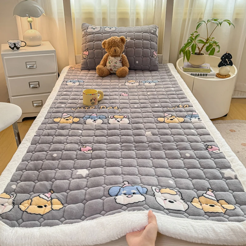学生宿舍褥子2025牛奶绒床垫软垫亲肤寝室专用垫被床盖毛毯床单