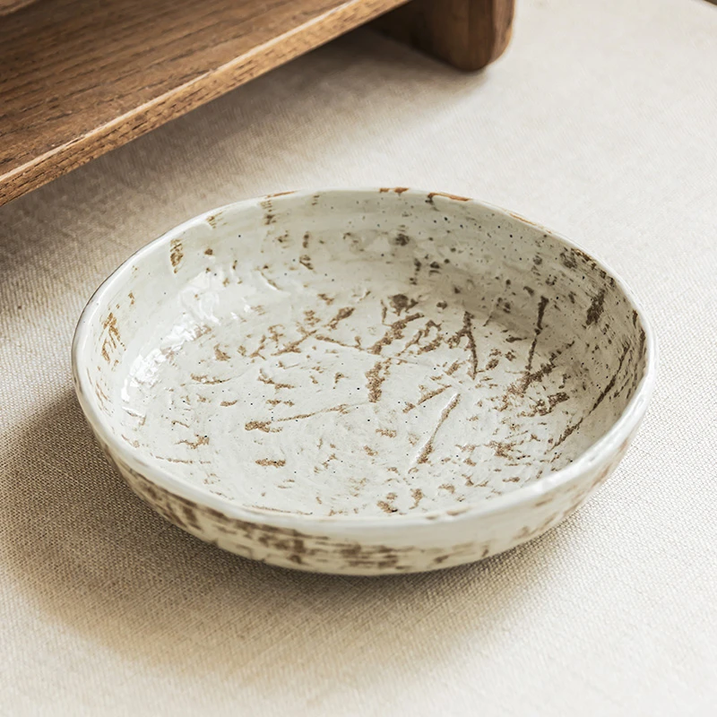 YE HOME 侘寂风做旧感陶瓷碗个性菜碗日式料理碗餐厅意境菜碗面碗
