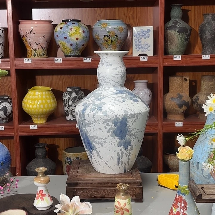 景德镇瑞峰陶瓷花瓶高度37口径5