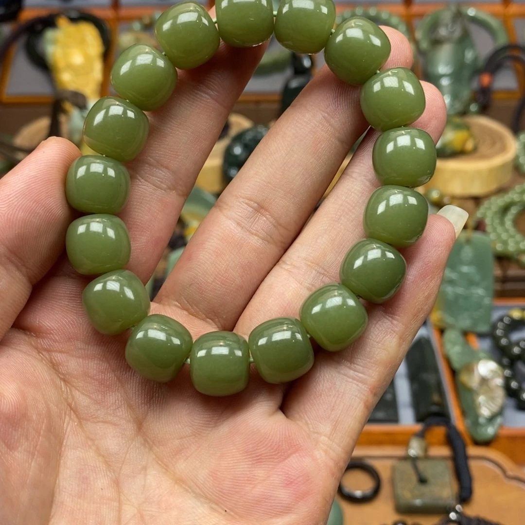 岫岩老玉（透闪石质玉）未镶嵌手链
