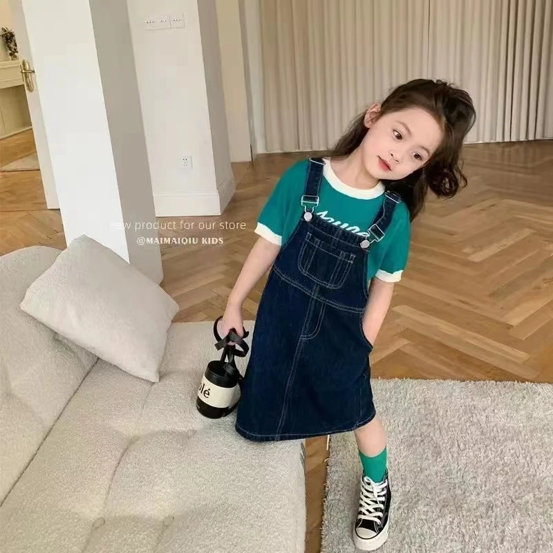202309时尚百搭新款牛仔背带裙洋气休闲韩版时髦女夏季背带裙