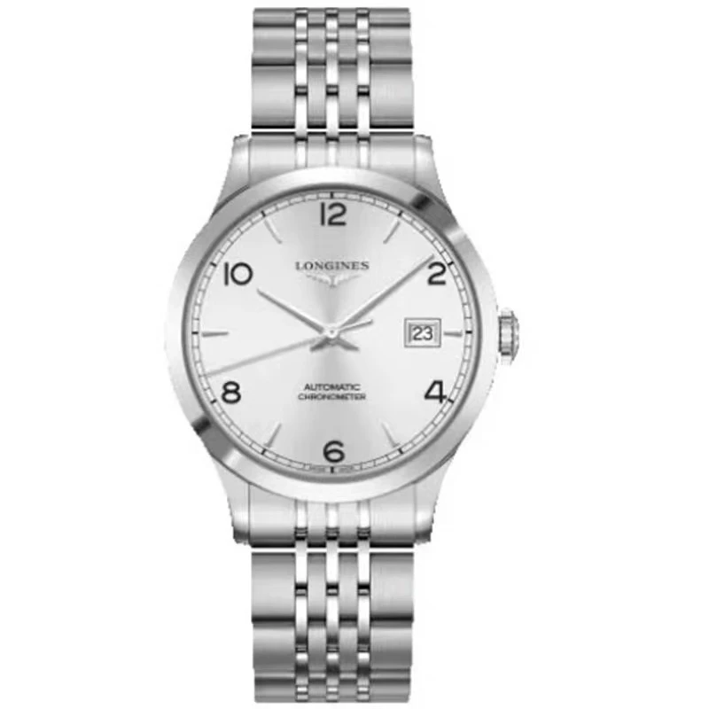 99新 Longines/浪琴 L2.820.4.76.6/开创者灰盘钢带/表径38.5