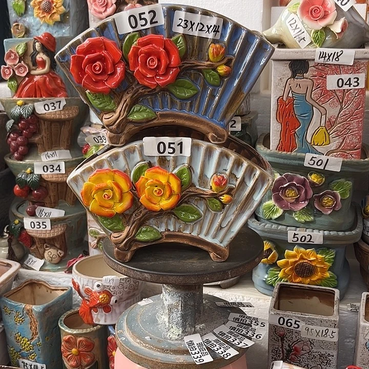 粗陶材质多肉花盆