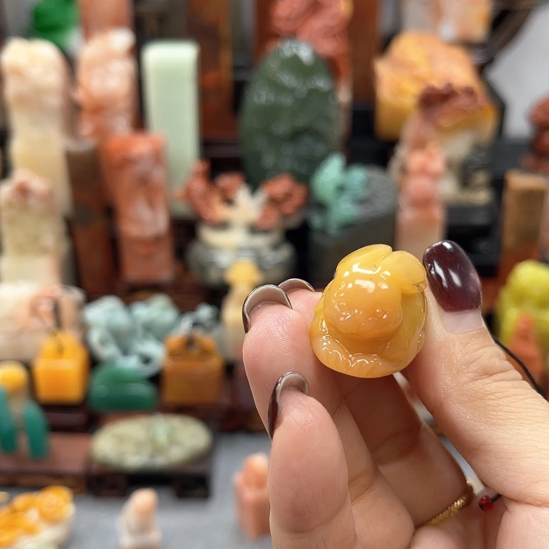 寿山石印石暖***心1182包邮包刻