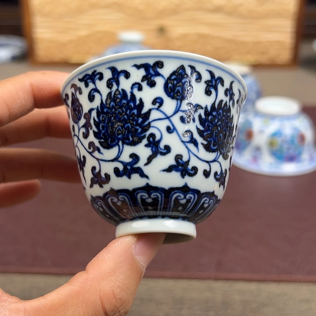 摆件景德镇金刚莲闻香杯