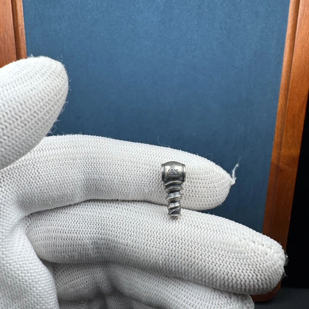 925银银制品 F084 潜水艇三通 925银复古工艺7×15mm约1.8克