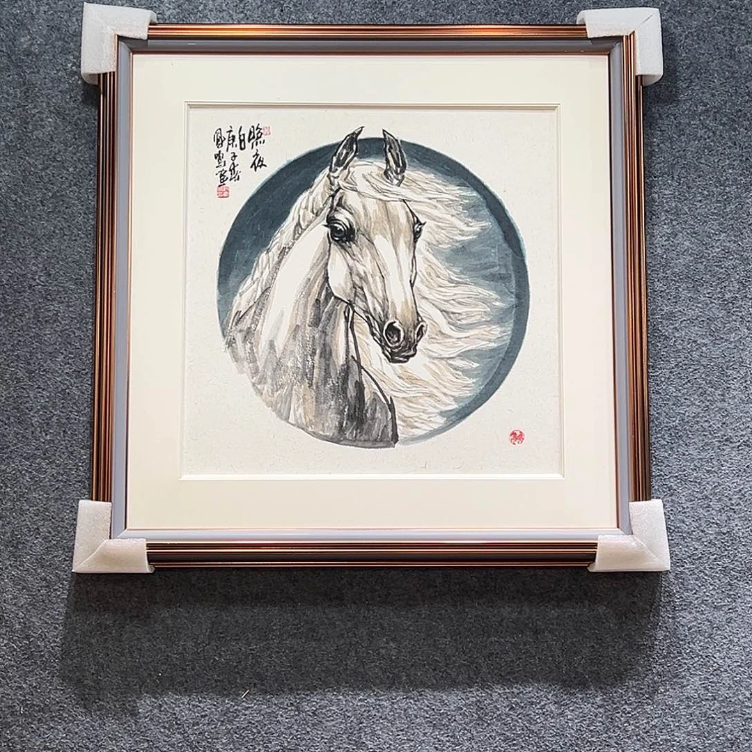 国画纯手绘画心原创