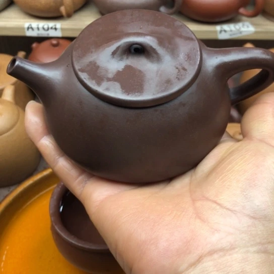 茶壶紫砂紫泥石瓢200豪升左右瑕疵