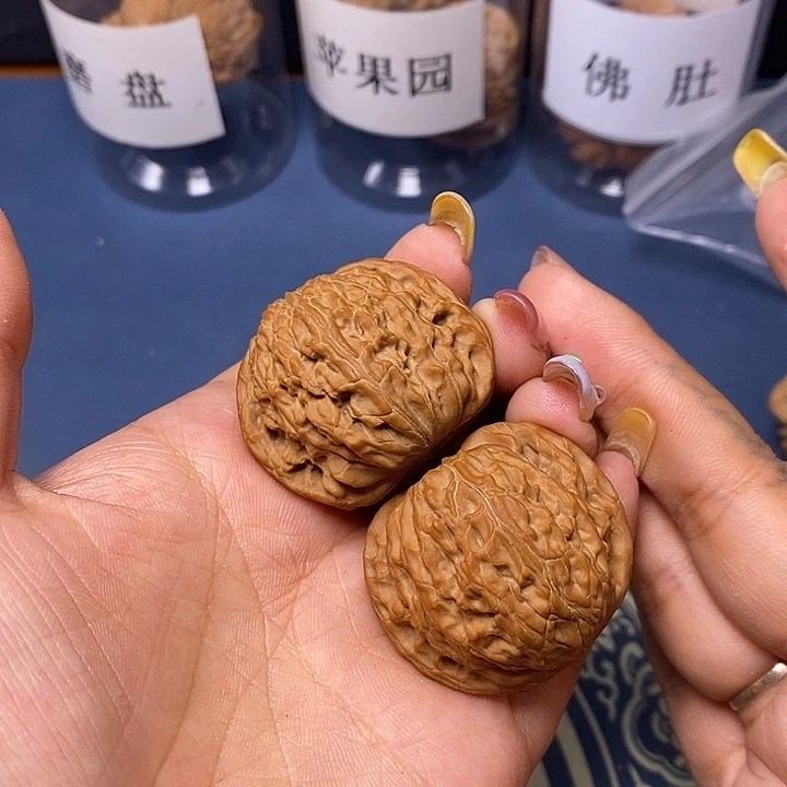 文玩核桃把件38磨盘