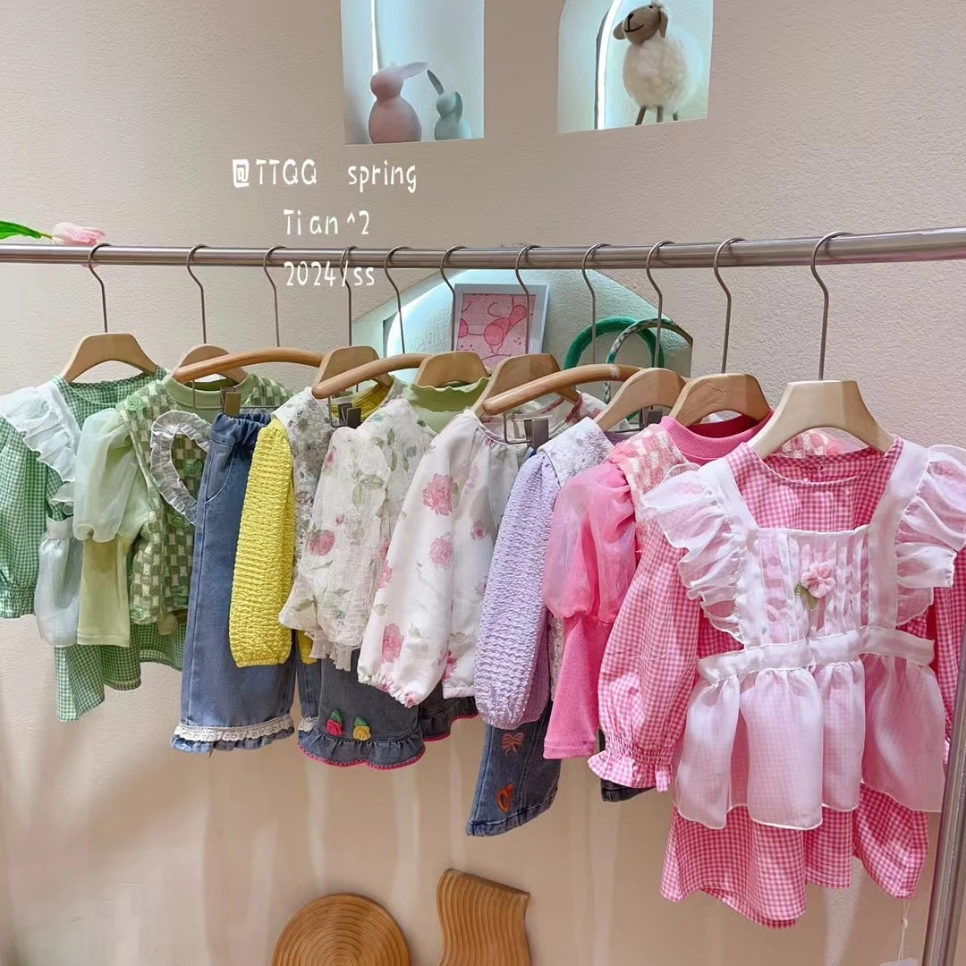 新2025春季新品【多米蓝精灵童装】儿童洋气女童套装裙子裤子牛仔
