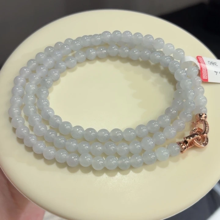 翡翠未镶嵌手链冰胶浅乌鸡卡5.4