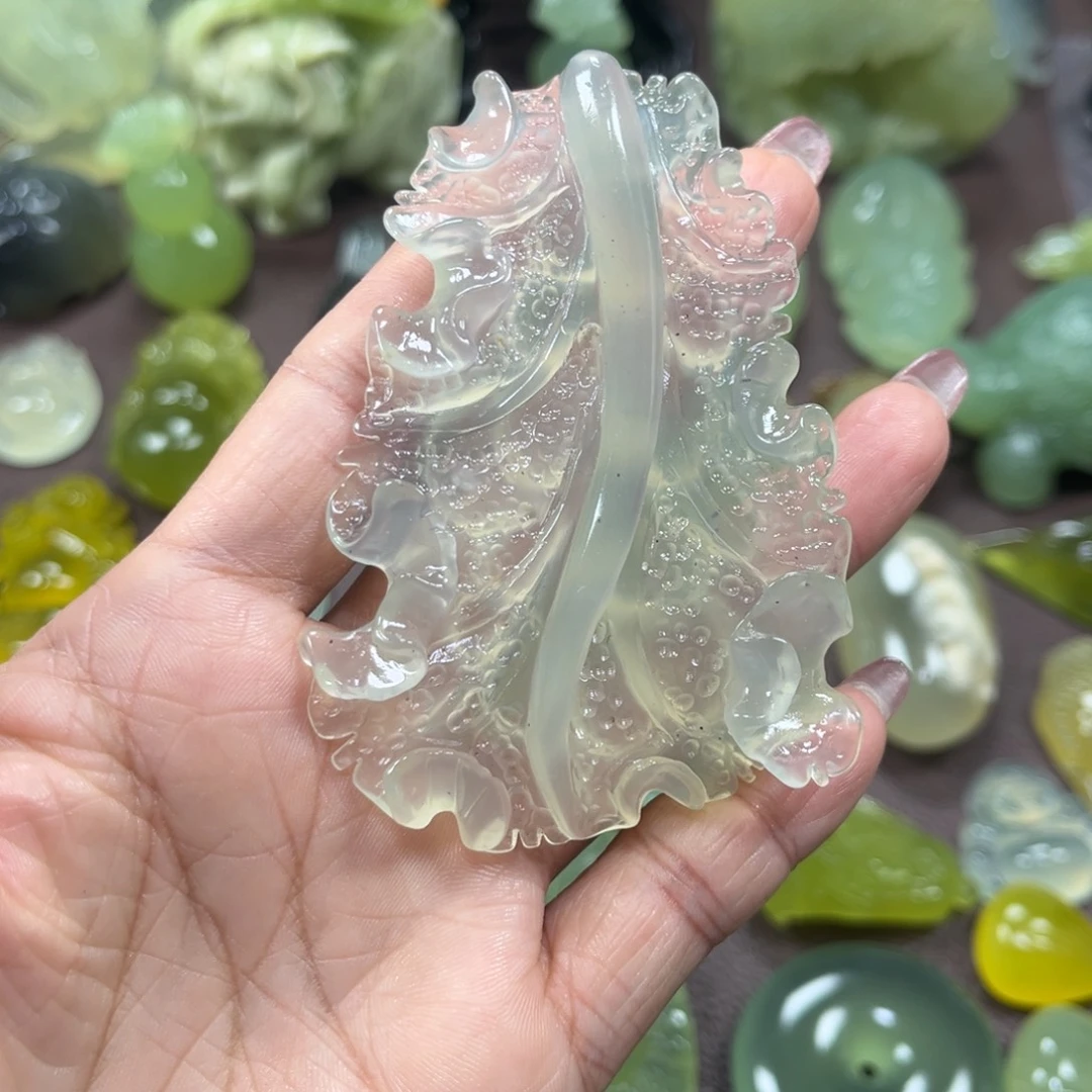 蛇纹石玉未镶嵌手把件手把件