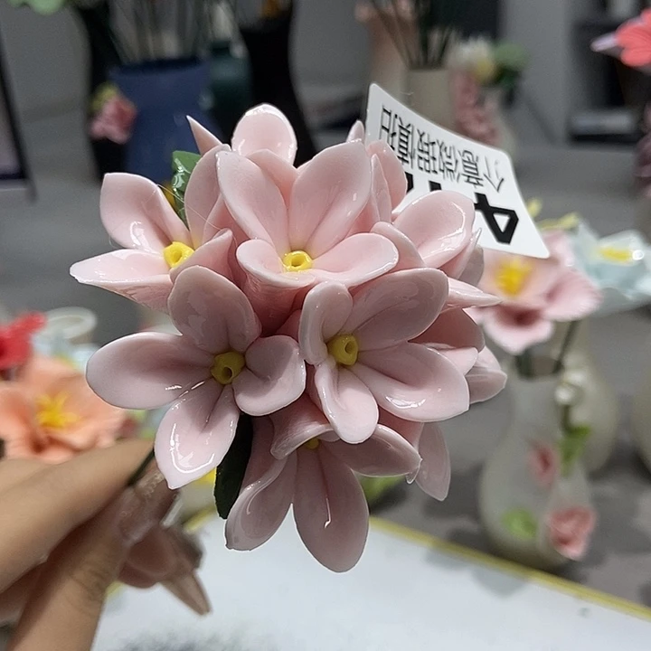 陶瓷纯手工捏花设计