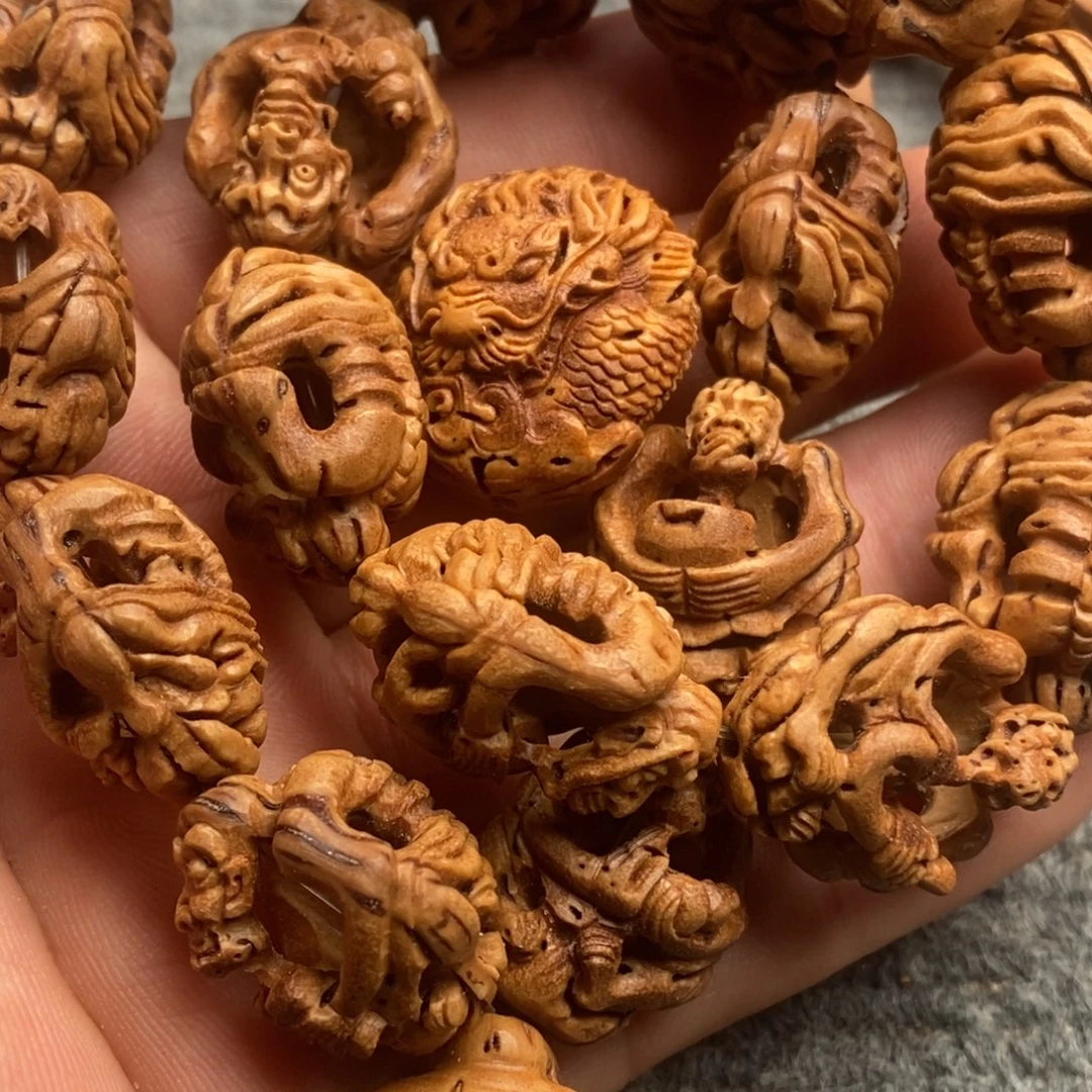 艳***¹桃核手串桃核瘦骨十八罗汉手串