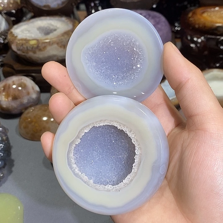 紫晶摆件未镶嵌聚宝盆