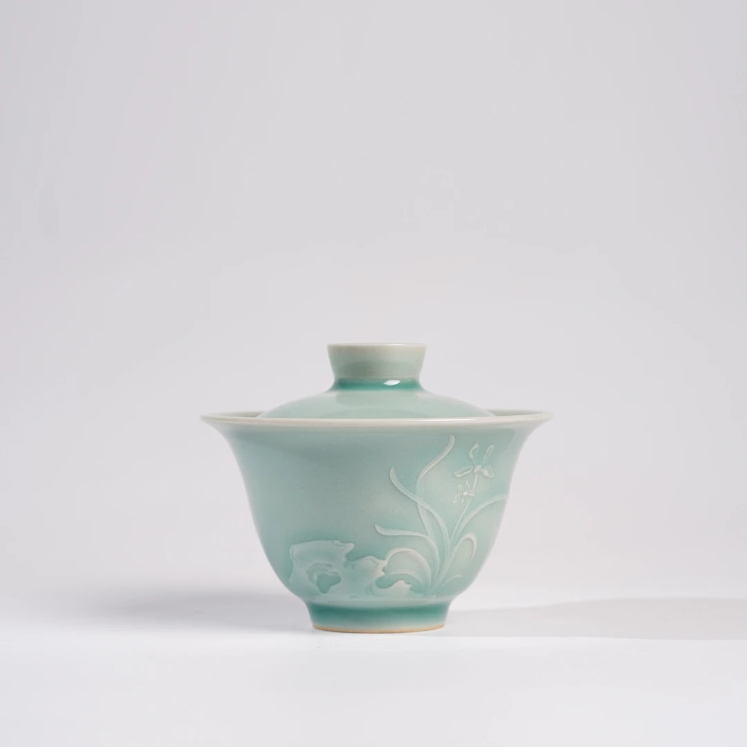 SHTC1013[学茶严选]舒禾-兰石盖碗