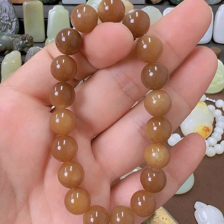 手链未镶嵌和田玉（糖玉）