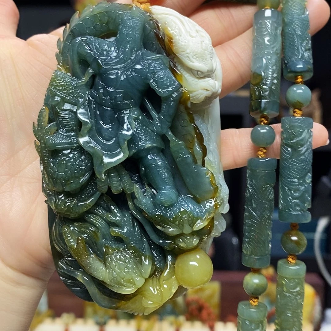 未镶嵌岫玉挂件吊坠